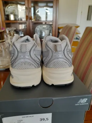 Zapatillas New Balance Plata/Blanco auténticas