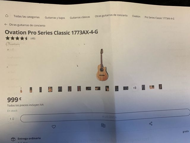 Guitarra Clásica Ovation Pro Series
