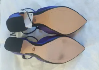 Zapatos de tacón Zara azul/morado talla 38