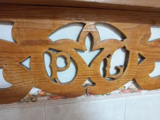 Platera antigua de madera