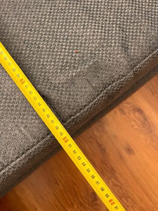 Sofá cheslong tela gris y beige