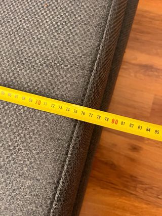 Sofá cheslong tela gris y beige