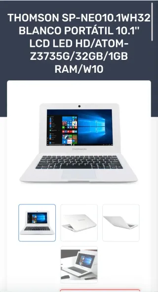Ordenador Thomson SP-NEO10.1WH32 Blanco