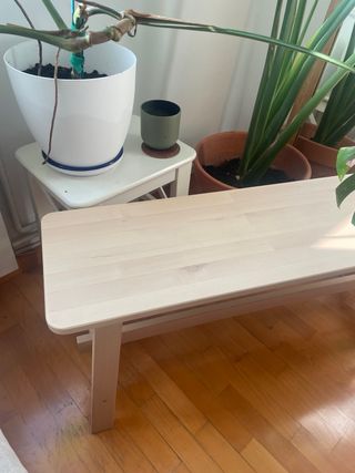 Banco de madera claro IKEA