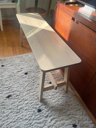 Banco de madera claro IKEA