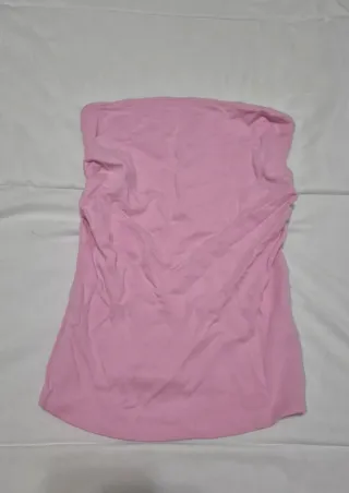 Top Bershka Rosa Palo Sin Tirantes Talla S