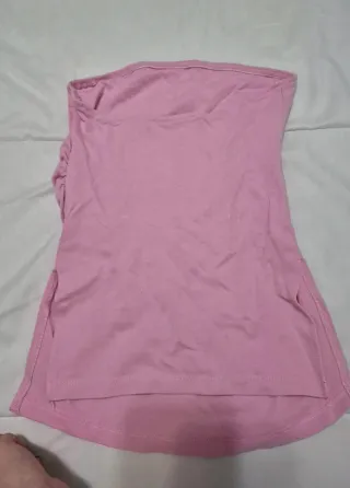 Top Bershka Rosa Palo Sin Tirantes Talla S