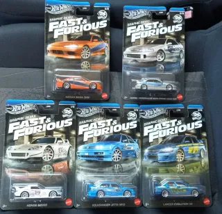 Conjunto 5 Miniaturas Hotwheels Fast & Furious