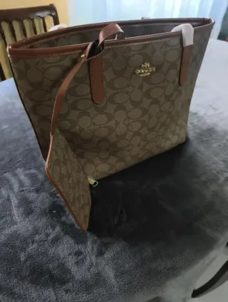 Bolso Tote Coach Marrón