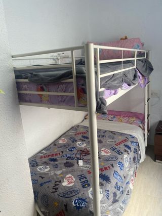 Litera Conforama Blanca Metal