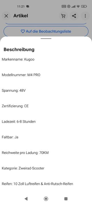 Kugoo Kit in M4 pro electric scooter