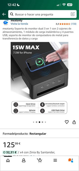 Soporte Monitor Dual Meatanty 3 en 1