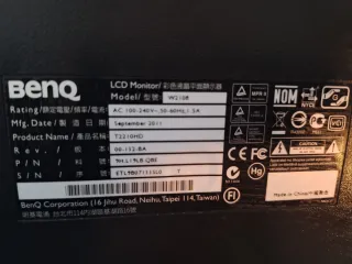 Pantalla BenQ LED Negra