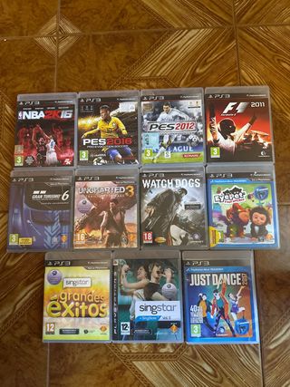 Lote Juegos PS3: NBA 2K16, PES, F1, Uncharted