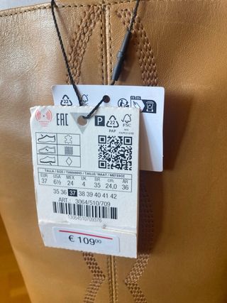 Botas altas de piel color camel