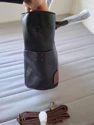 Bolso de mano Irene polipiel negro/marrón