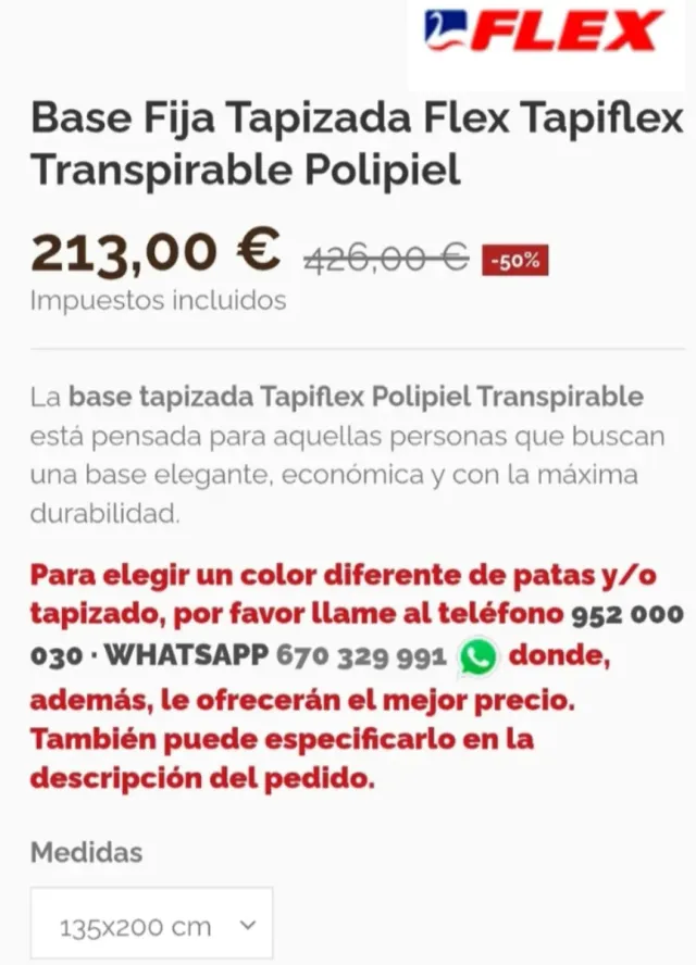 135x200NIMBUS+BASE COLCHÓN FLEX