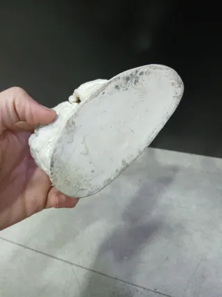 Figura biscuit antigua carro y caballo