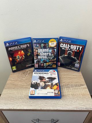 Juegos PS4: Minecraft, GTA V, Black Ops III, Overw