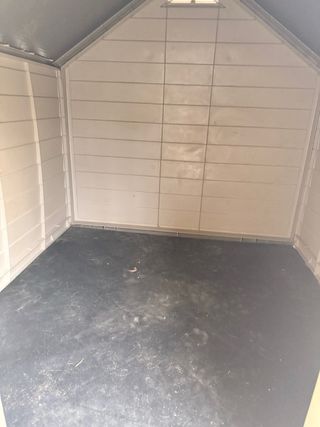 Caseta para perro grande beige y gris