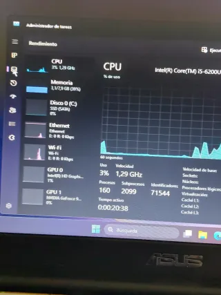 Portátil ASUS SSD i5