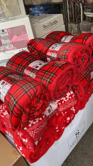 Coperta plaid tartan con lana