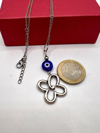 Colgantes variados flor  acero inox con mineral