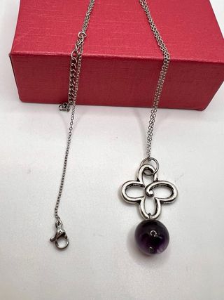 Colgantes variados flor  acero inox con mineral