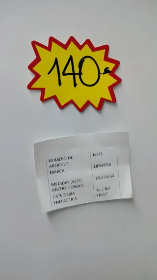 Nevera Liebherr Blanca