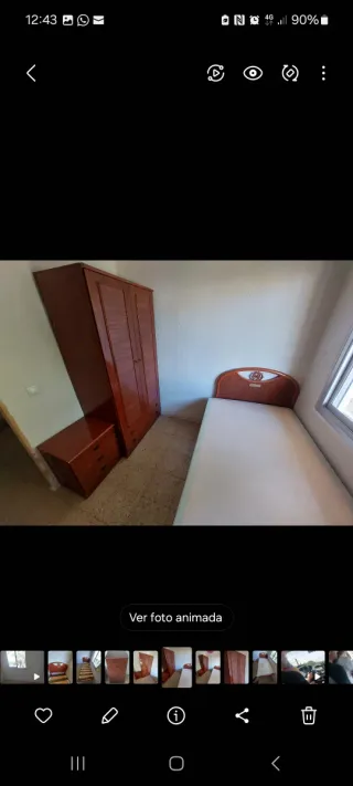 Cama individual,armario,mesita noche y cómoda