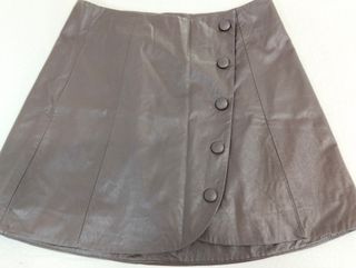 Gonna Zara effetto pelle marrone - Taglia M