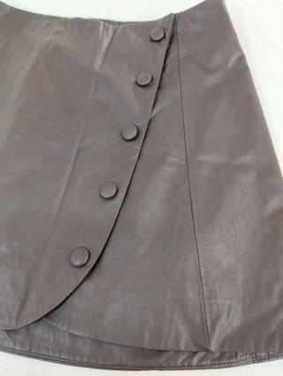 Gonna Zara effetto pelle marrone - Taglia M