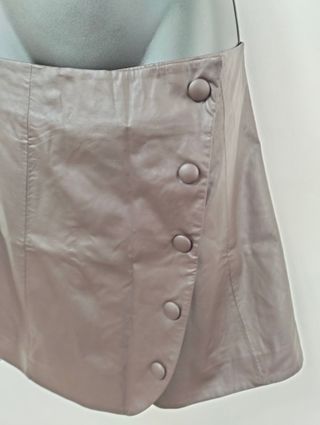 Gonna Zara effetto pelle marrone - Taglia M