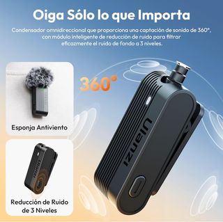 Micrófono Inalámbrico ULANZI A100 Solapa