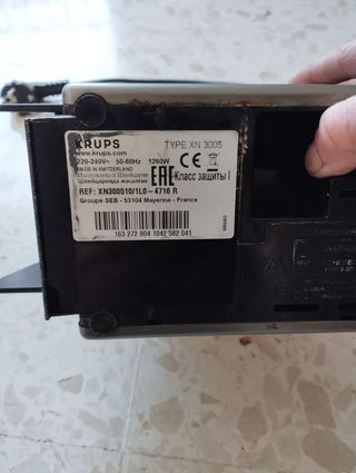 Cafetera Nespresso para piezas