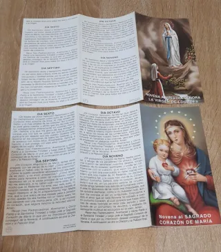 Lote de 7 Novenas Religiosas y un imán.