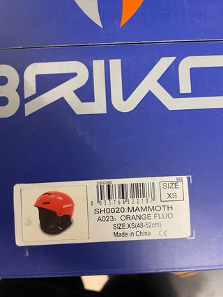 Casco de esquí Briko rosa y naranja