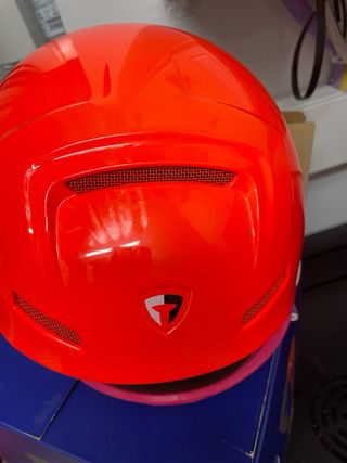 Casco de esquí Briko rosa y naranja