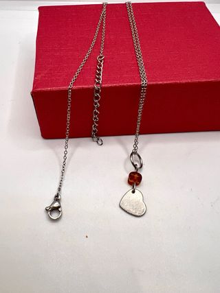 Colgantes Acero Inoxidable ámbar y ojo turco