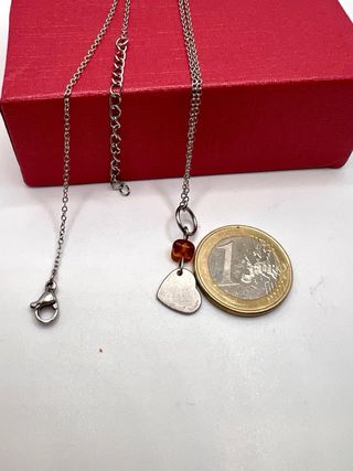 Colgantes Acero Inoxidable ámbar y ojo turco