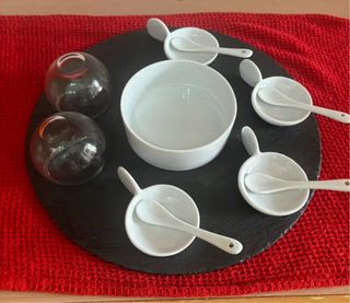 Set fingerfood porcellana e ardesia