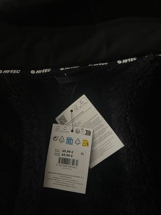 Chaqueta Hi-Tec Negra y Gris con Capucha