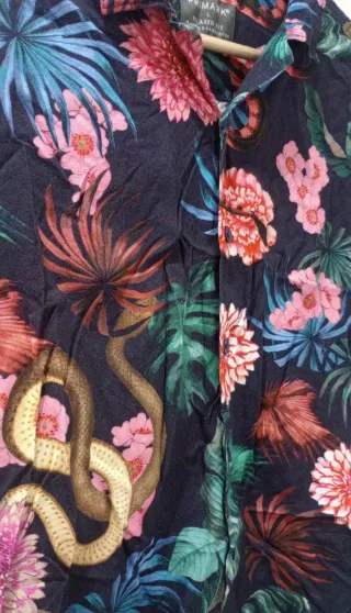 Camisa corta estampada flores de Primark