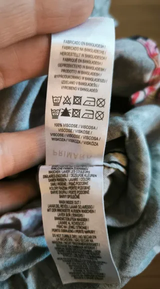 Camisa corta estampada flores de Primark