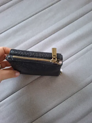 Cartera monedero polipiel negra