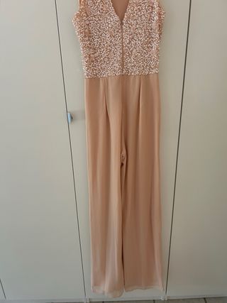 Mono fiesta lentejuelas beige WAL G