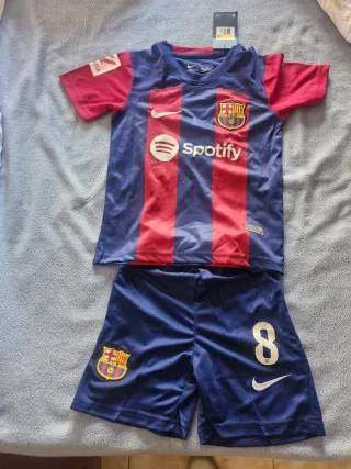 Conjunto niño fútbol Nike azul/rojo