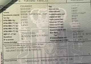 Despiece Peugeot 5008 año 2010