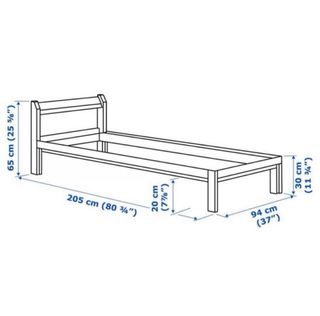 Cama individual con somier y colchón