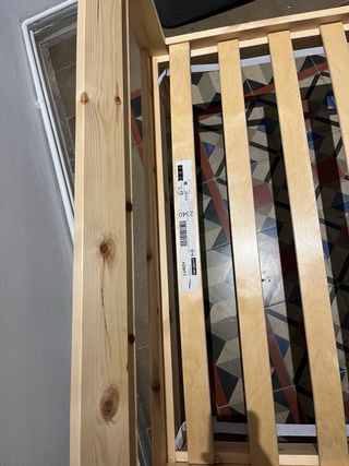 Cama individual con somier y colchón